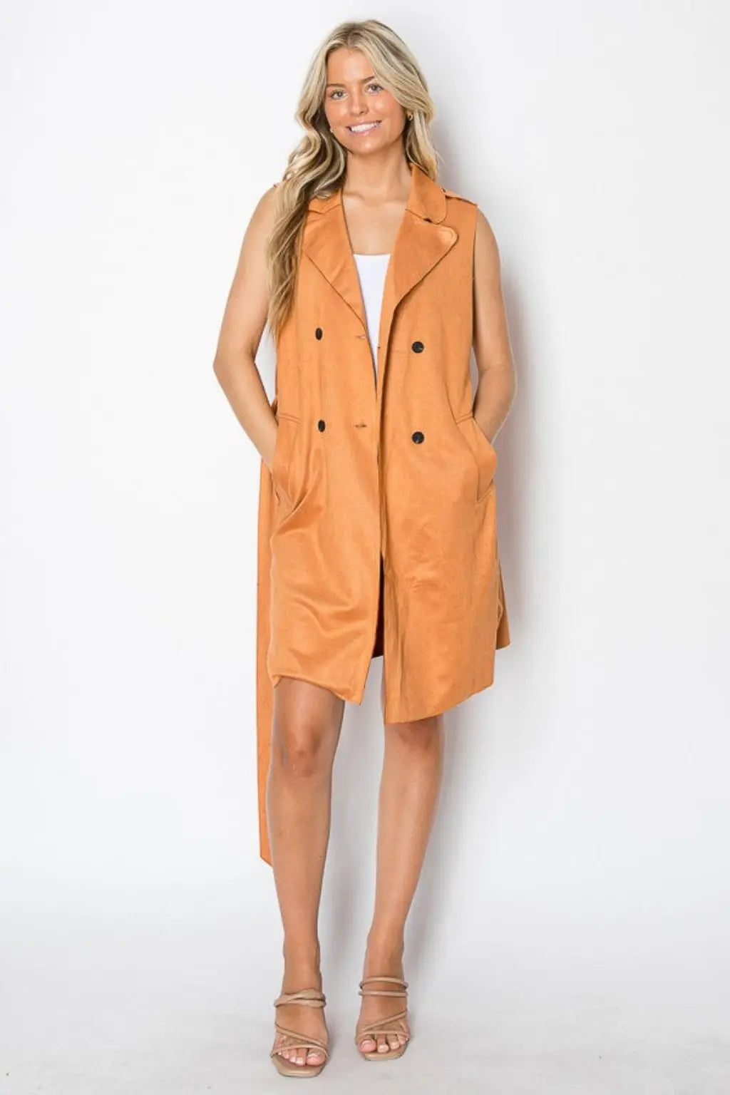 Double Breasted Croc Faux Leather Trench COAT - Epicplacess