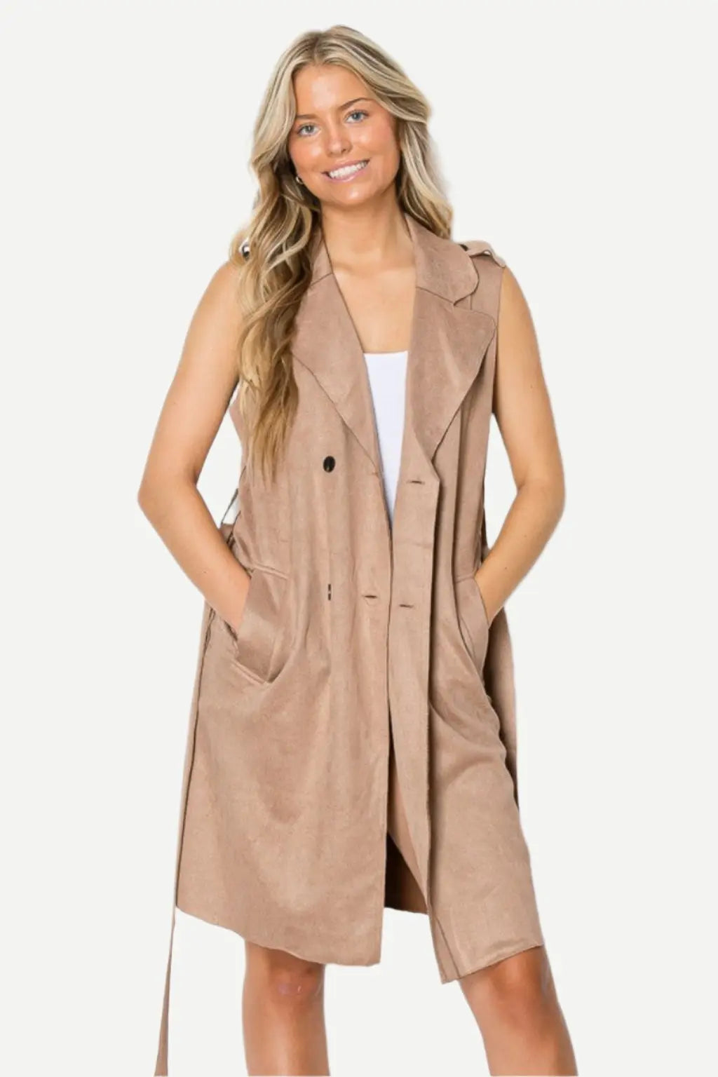 Double Breasted Croc Faux Leather Trench COAT - Epicplacess