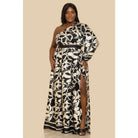 Boat Ride Ready One Shoulder maxi dress Black Dress Epicplacess 3X Black 