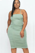 Elle Mesh Midi Dress-Green Dress Epicplacess   