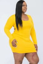 Ed Crisscross Retro Flash Mini Dress - Yellow Dress Epicplacess 1XL Yellow 