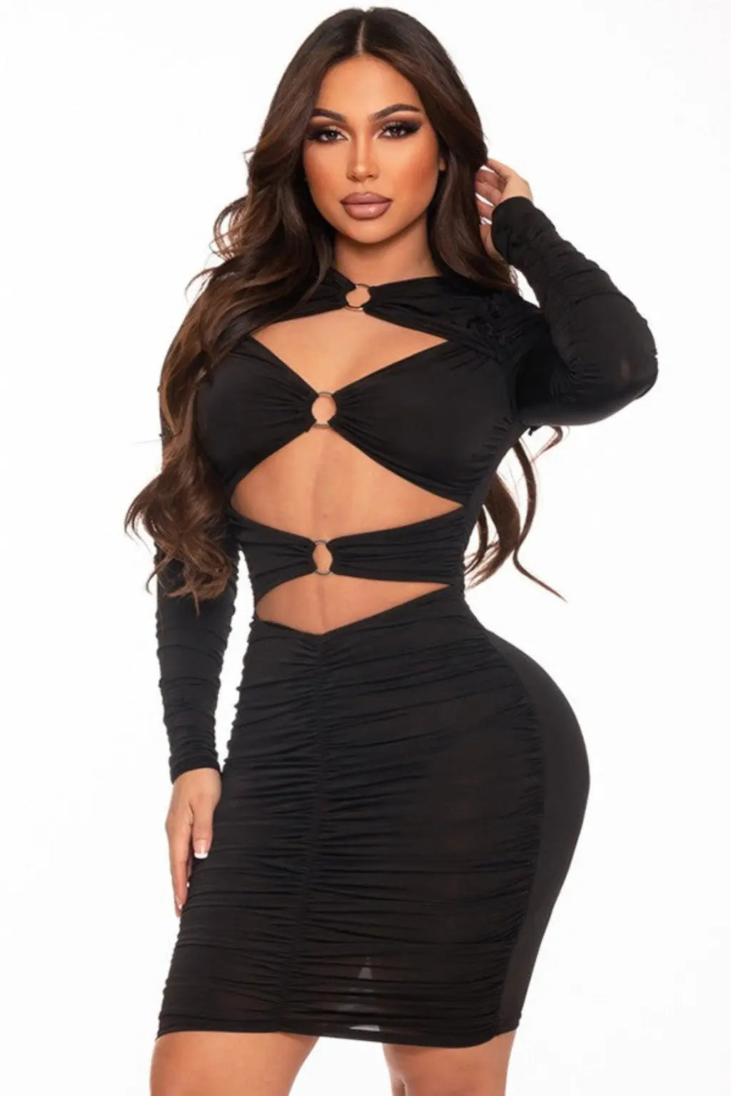 Nalita Cut Out Mini Dress - Black - Epicplacess