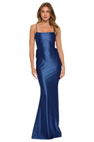 Bow Train Slinky Extreme Plunge Maxi Dress - Epicplacess