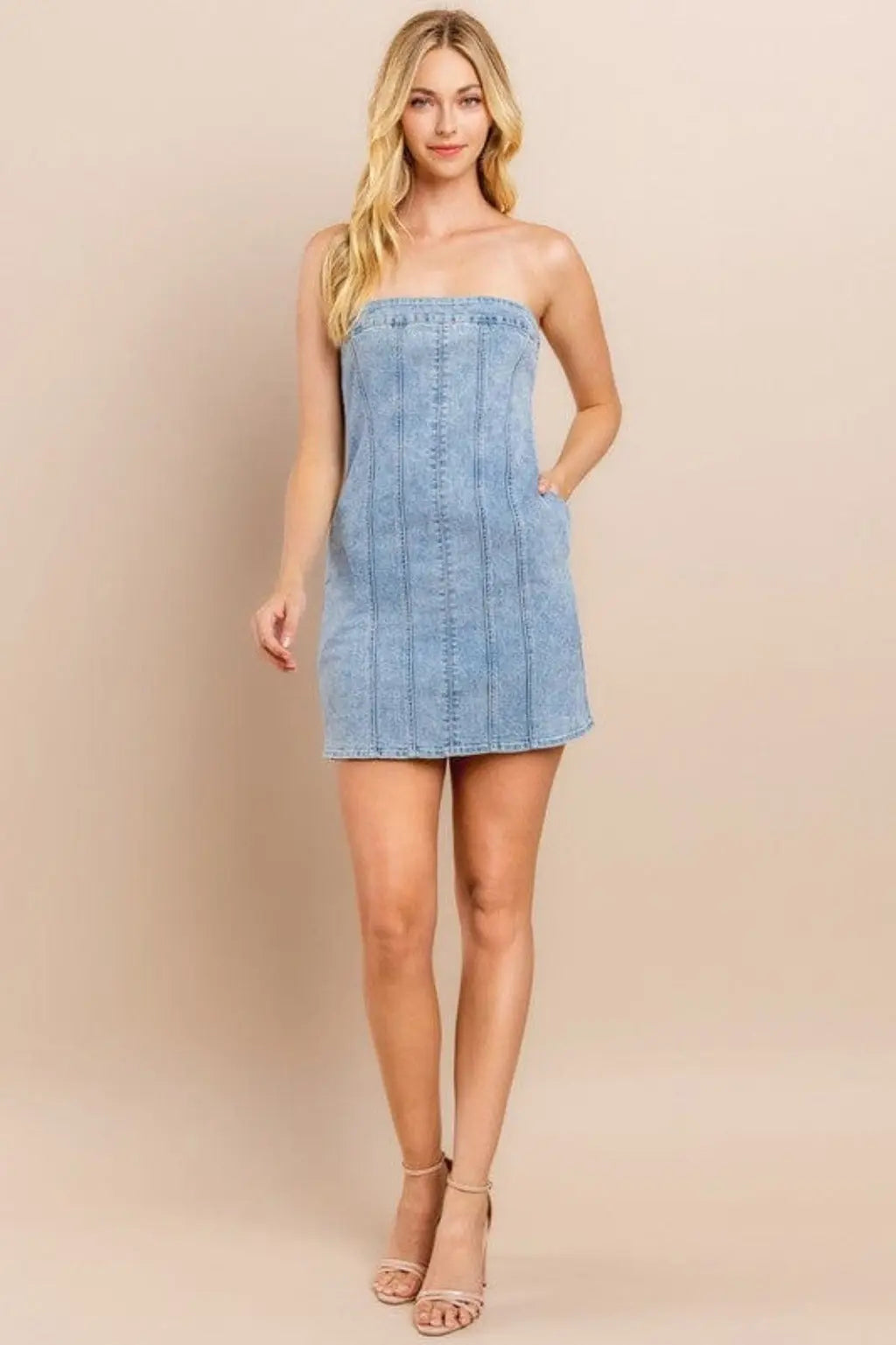 Frost Queen Denim Mini Dress Dress Epicplacess   