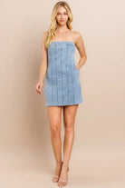 Frost Queen Denim Mini Dress Dress Epicplacess   