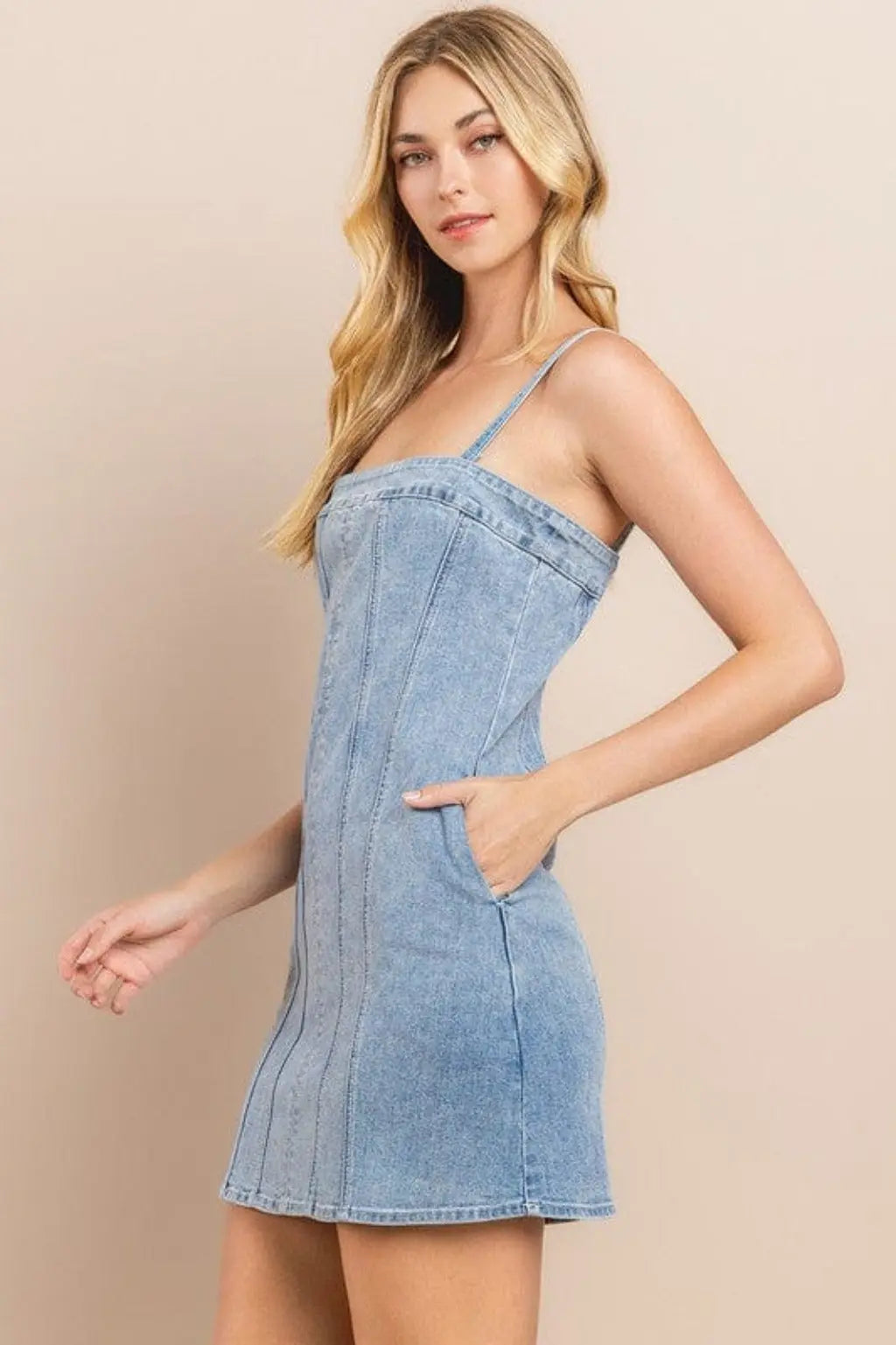 Frost Queen Denim Mini Dress Dress Epicplacess   