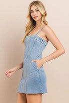 Frost Queen Denim Mini Dress Dress Epicplacess   