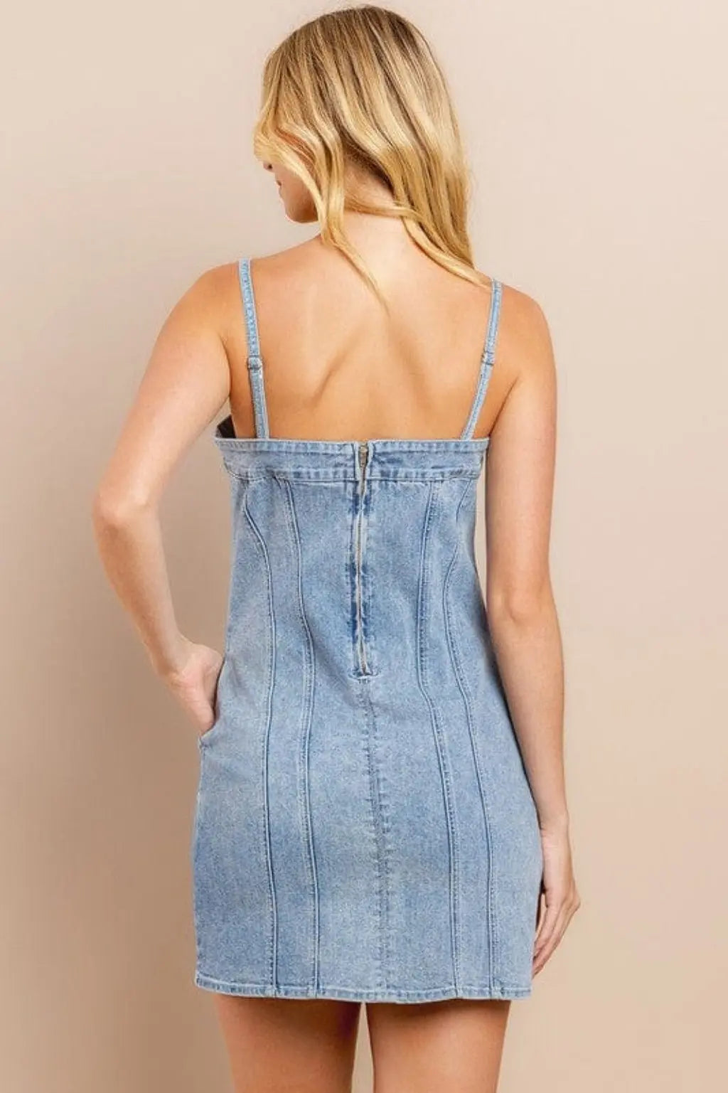 Frost Queen Denim Mini Dress Dress Epicplacess   