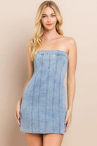 Frost Queen Denim Mini Dress Dress Epicplacess   