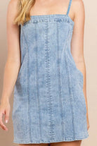 Frost Queen Denim Mini Dress Dress Epicplacess Blue S 