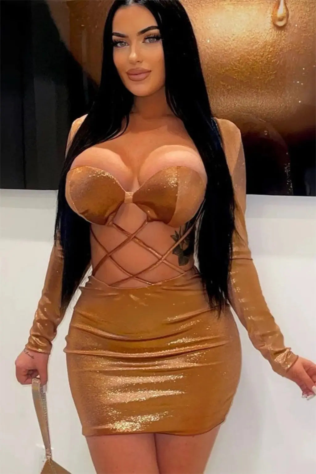 Say Less Nothing Mini Dress - Brown - Epicplacess