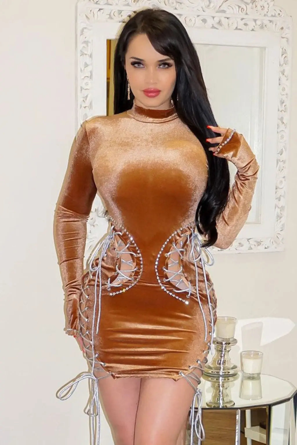 Cindy Night Plunge Mini Dress - Epicplacess