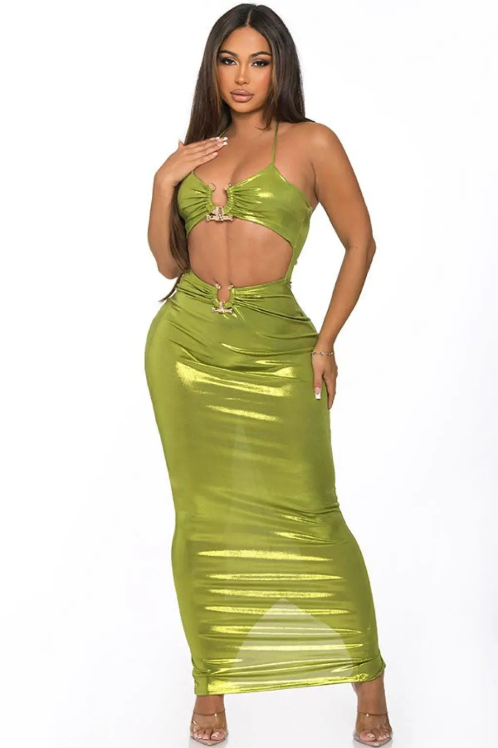 Trousers Club Cut Out Maxi Dress - Epicplacess