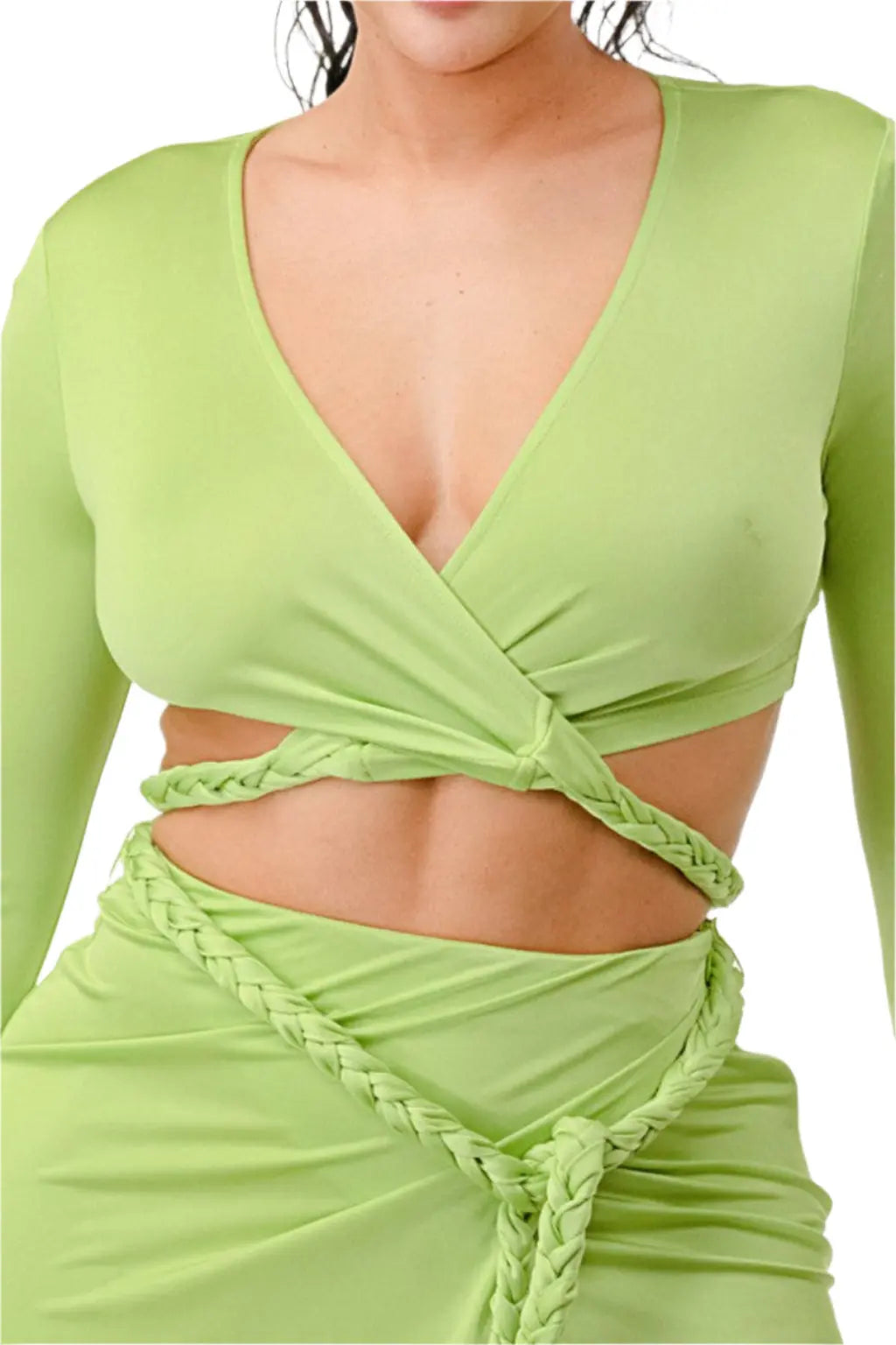 Wild In Hot Wind Midi Dress - Green - Epicplacess