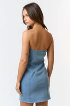 Twilight Tube Mini Dress in Denim Dress Epicplacess   