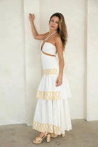 Time embroidery Maxi Dress Off White Dress Epicplacess Off White L 