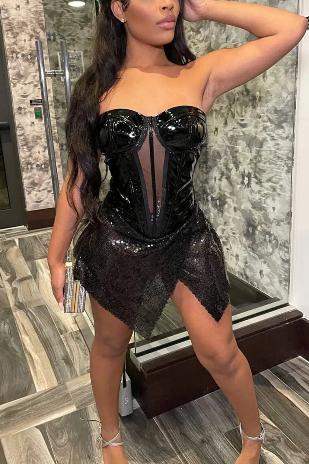 Chris Sequin Mini Dress Dress Epicplacess S Black 