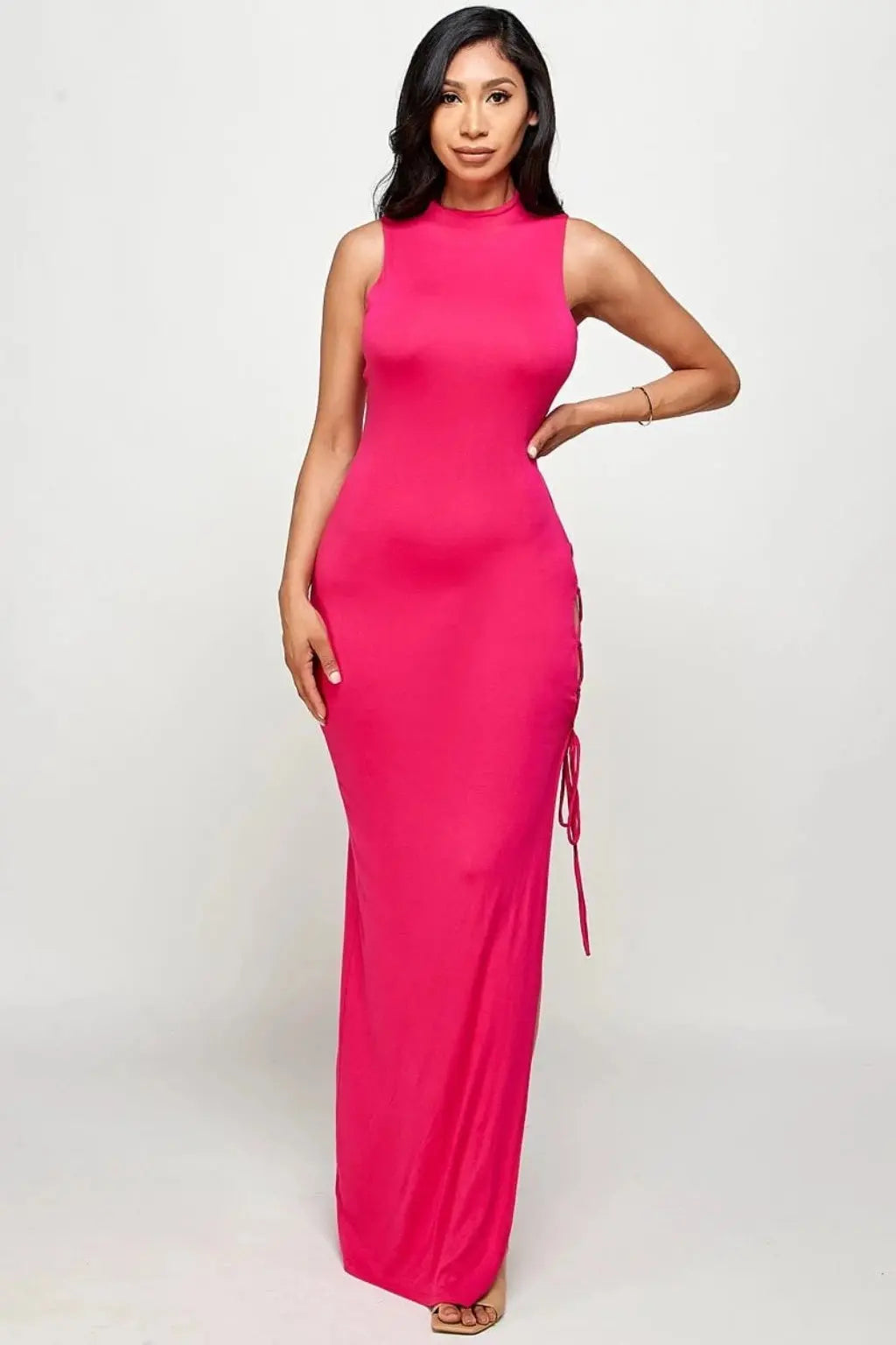 Super Ava Shapewear Maxi Dress - Pink Dress Epicplacess   