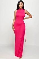 Super Ava Shapewear Maxi Dress - Pink Dress Epicplacess   