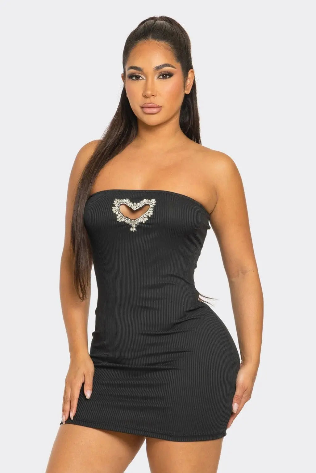 Tube Ribbed Micro Mini Dress - Black Dress Epicplacess   