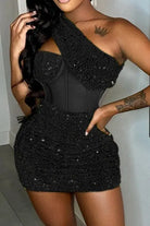 Turn Heads Rhinestones Mini Dress Red Dress Epicplacess S Black 