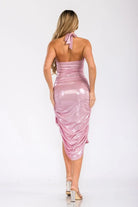 Laguna Twist Halter Midi Dress Dress Epicplacess L Pink 