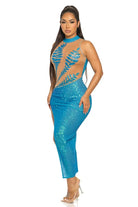 Seeker Sequin Maxi Dress-Blue - Epicplacess
