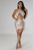 Vera Sheer Sequin Mini Dress - Green Dress Epicplacess   
