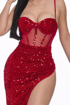 Keep Your Shine Sequin Maxi Dress Dress Epicplacess S Red 
