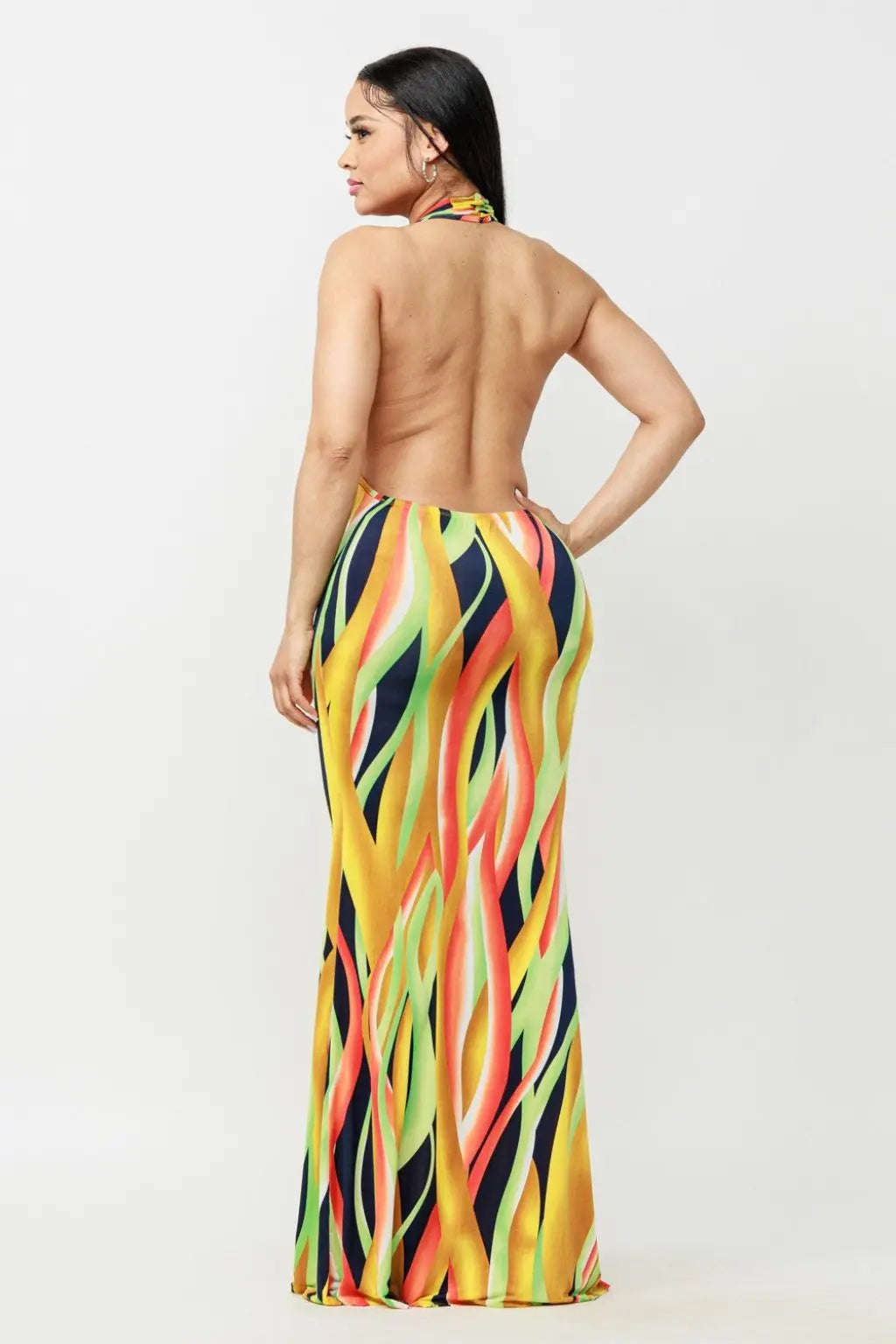 Heart My Satin Maxi Dress-Multi Dress Epicplacess   