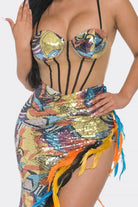 Sequin maxi dress front view - Epicplacess