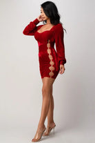 Gabriella Ring Out Mini Dress-Red/Blue Dress Epicplacess   
