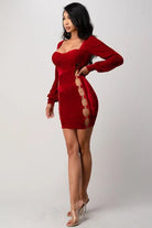 Gabriella Ring Out Mini Dress-Red/Blue Dress Epicplacess   