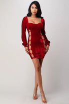 Gabriella Ring Out Mini Dress-Red/Blue Dress Epicplacess   