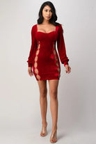 Gabriella Ring Out Mini Dress-Red/Blue Dress Epicplacess   