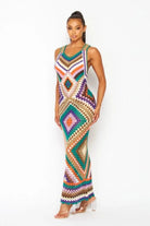 Dimond Knit Teal Maxi Dress Dress Epicplacess S Teal 
