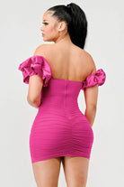 Luxe Ruffled Satin Mini Dress Dress Epicplacess   