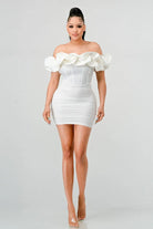 Luxe Ruffled Satin Mini Dress Dress Epicplacess   