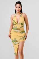 Evangeline Tropical Floral Midi Dress Dress Epicplacess   