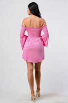 Sasha Off-Shoulder Mini Dress Yellow Dress Epicplacess   