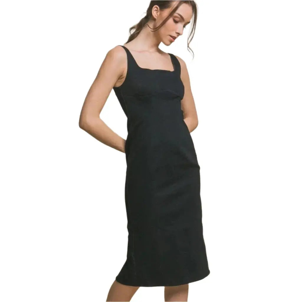 Breeze Britany Denim Midi Dress Dress Epicplacess   