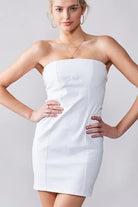 She's Stylish Denim Women's Short Dress Dress Epicplacess White S 