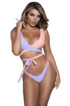 Lindsay Sexy Front Out Bikini Sets Purple