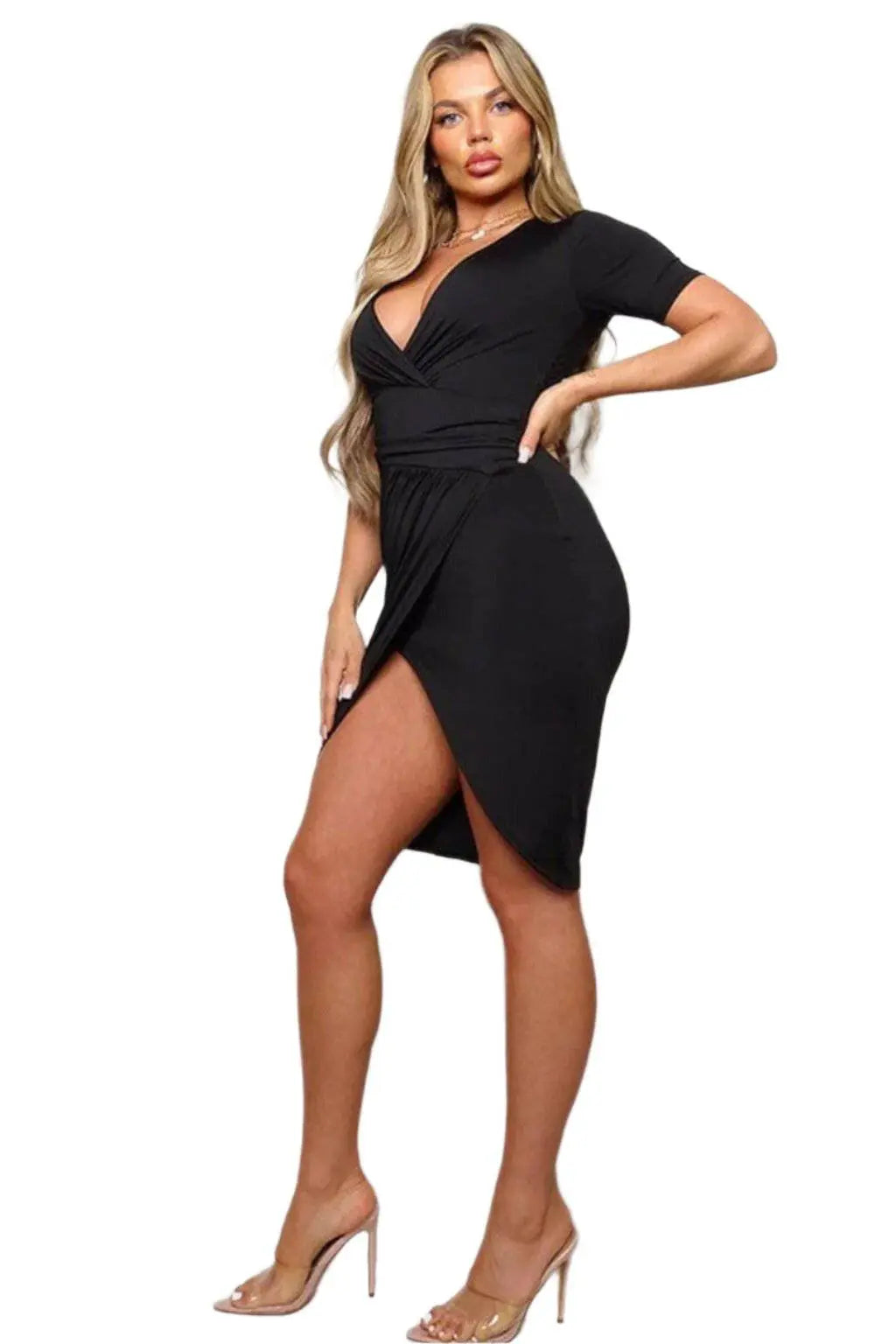 Alexandra Draped Mini Dress Dress Epicplacess   