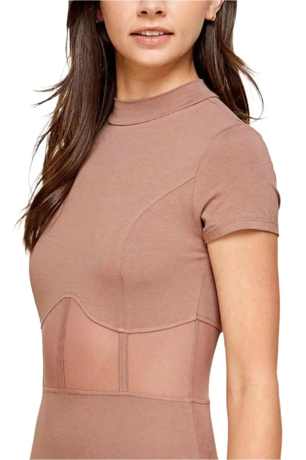 Corset Mesh Mock Mini Dress Dress Epicplacess   
