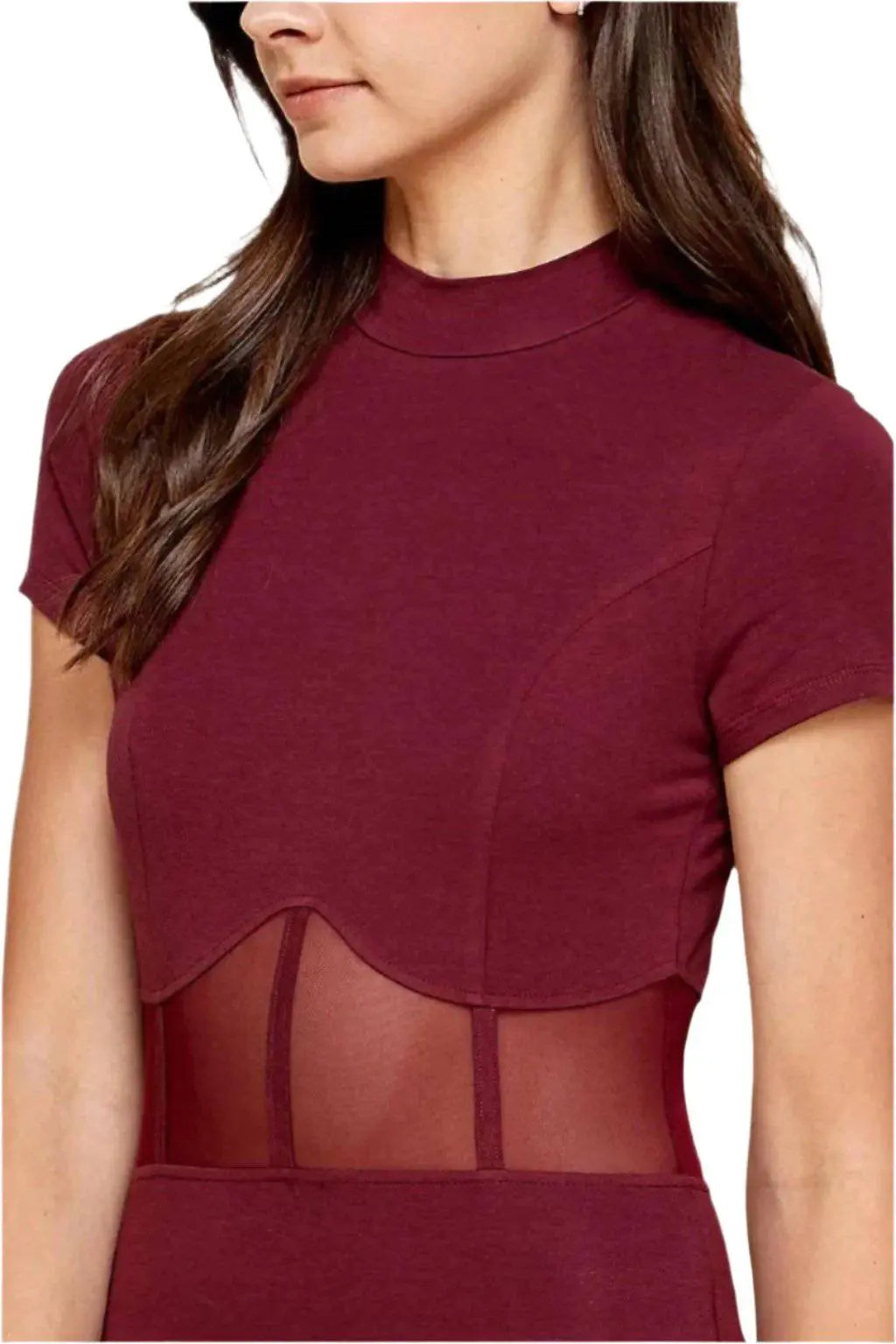 Corset Mesh Mock Mini Dress Dress Epicplacess   