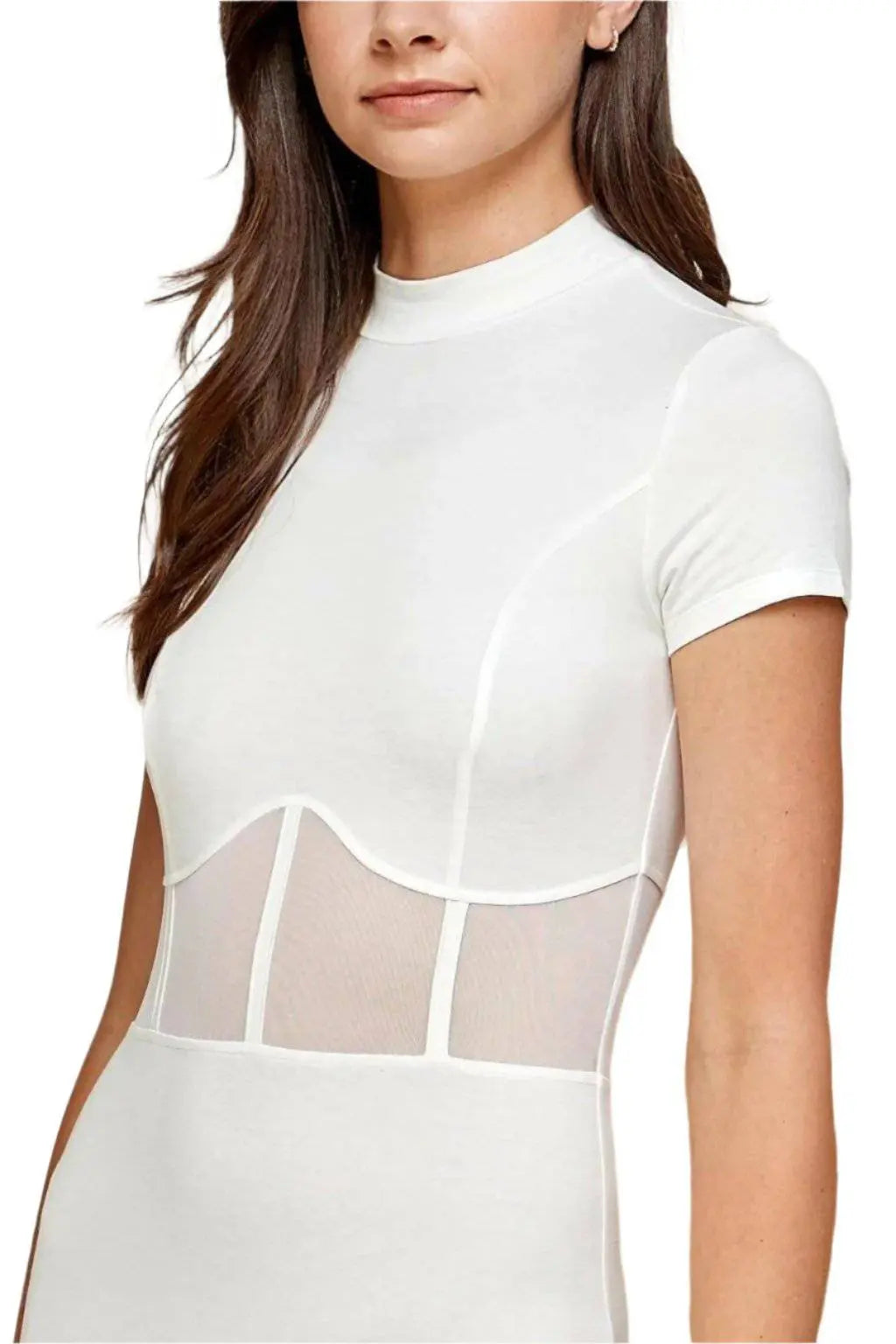 Corset Mesh Mock Mini Dress Dress Epicplacess   