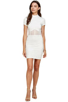 Corset Mesh Mock Mini Dress Dress Epicplacess   