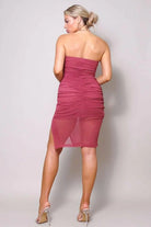 Feeling Meshy Ruching Slit Midi Dress Dress Epicplacess   