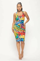 Graffiti Print Tank Midi Dress DRESS Epicplacess   